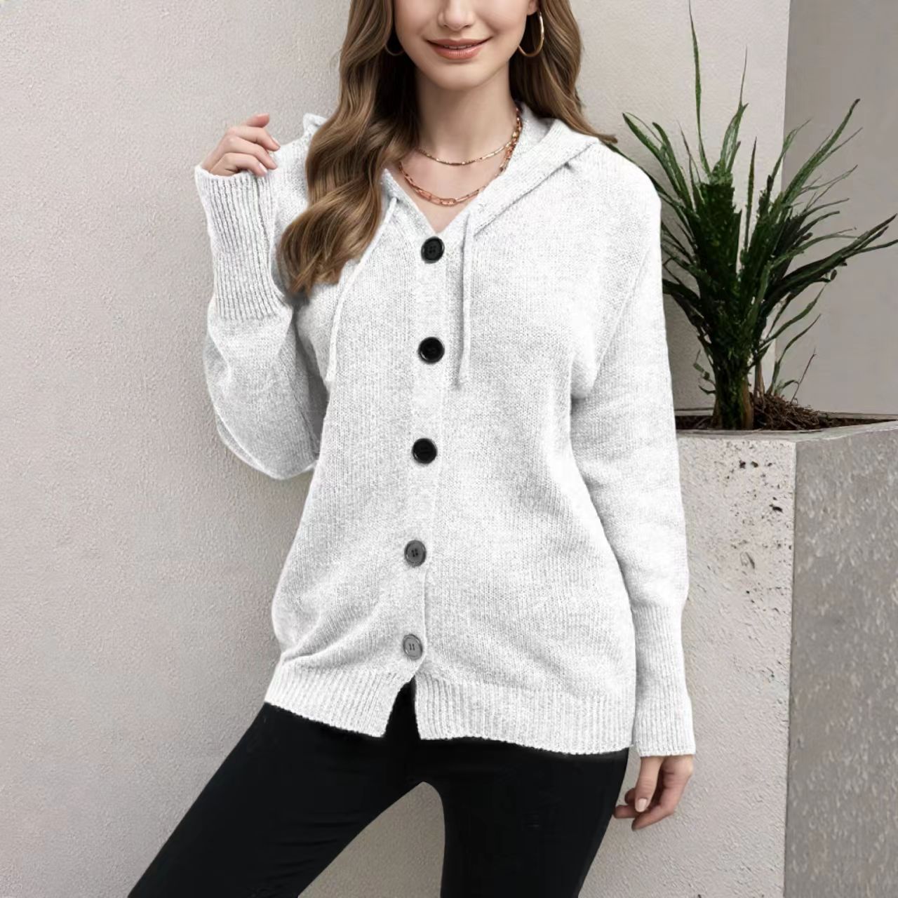 MIA™ - Cardigan with hood and drawstring