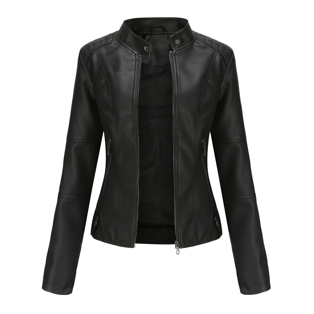 Valenzora - Women's simple faux leather jacket for an edgy look