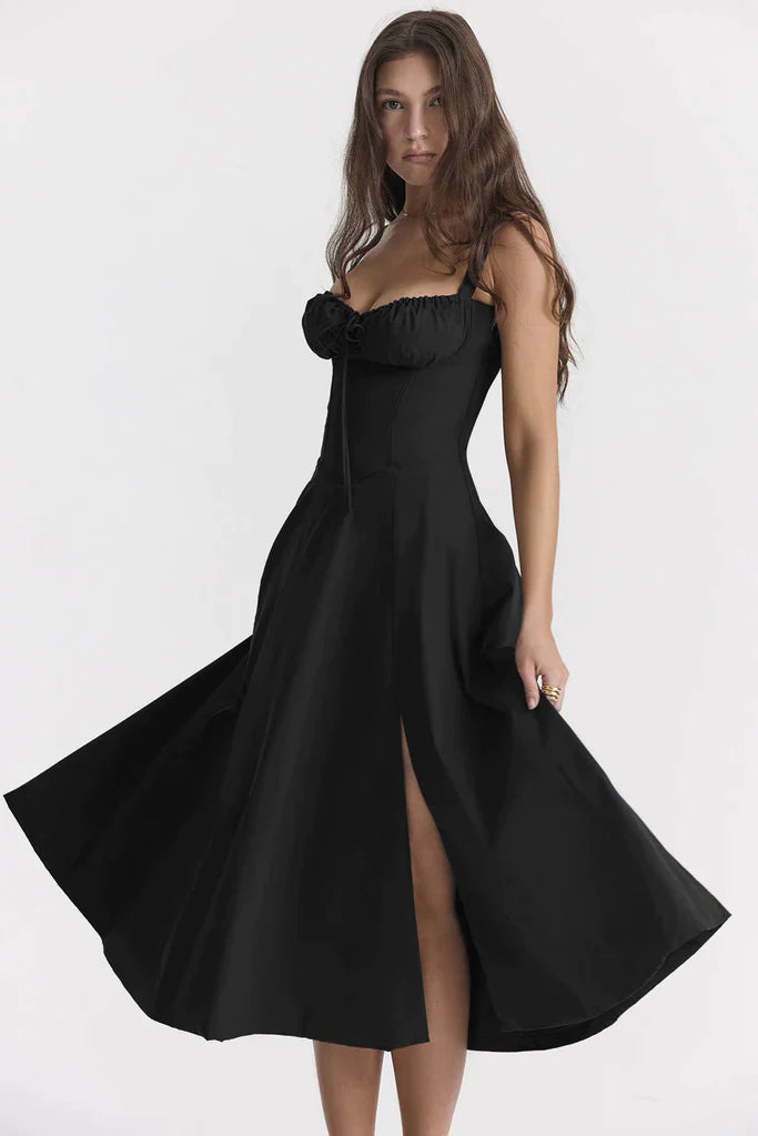 Carmea™ Floral Bustier Dress with Waist Shaping