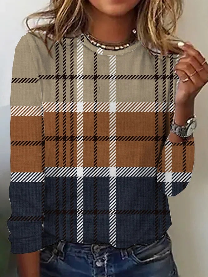 Valenzora | Printed casual pullover top