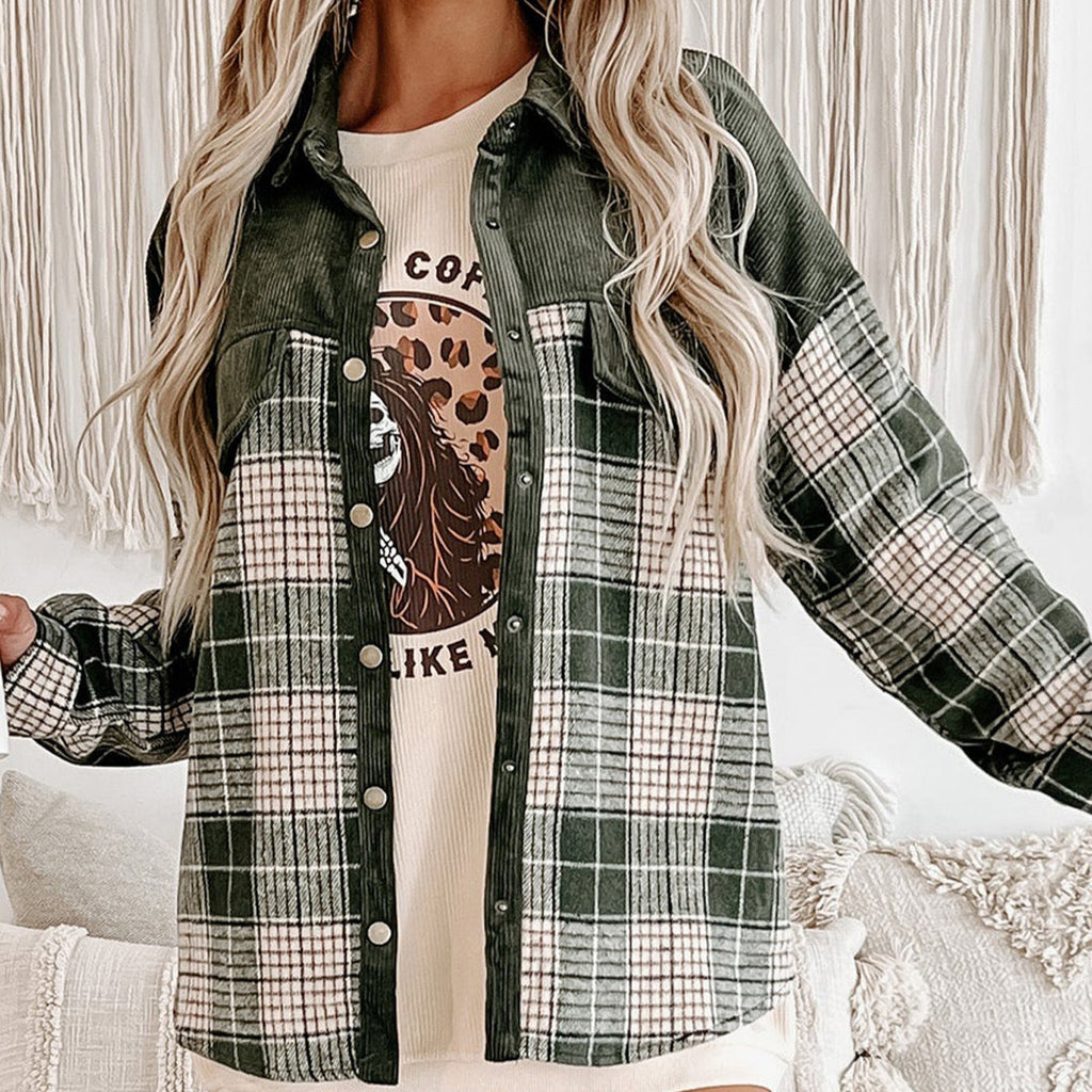 Women's checked overshirt size