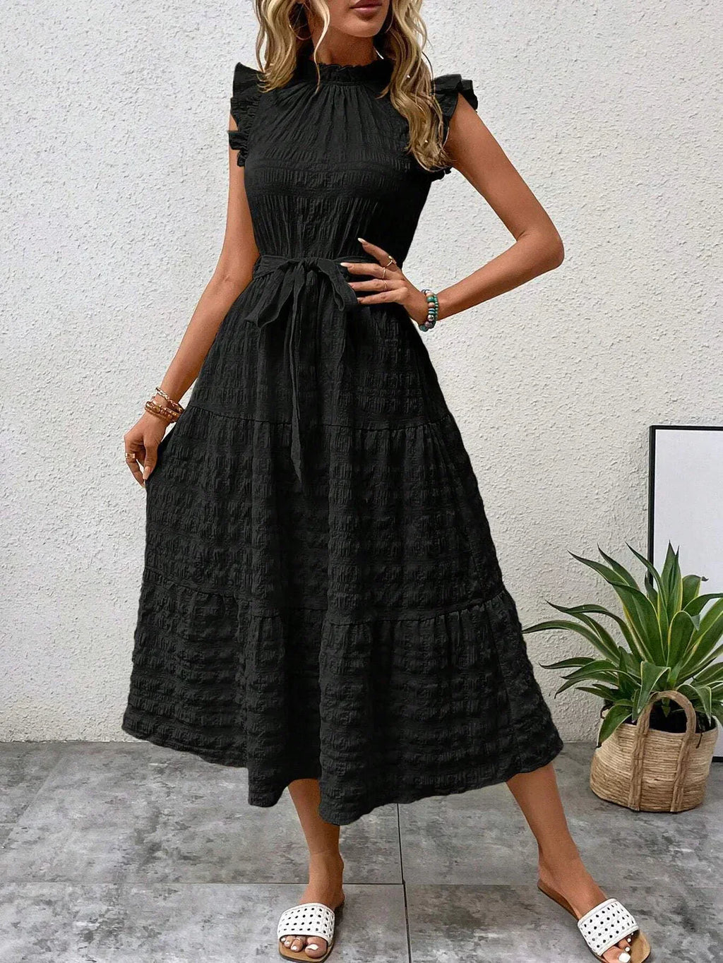 Valenzora | Charming cotton midi dress