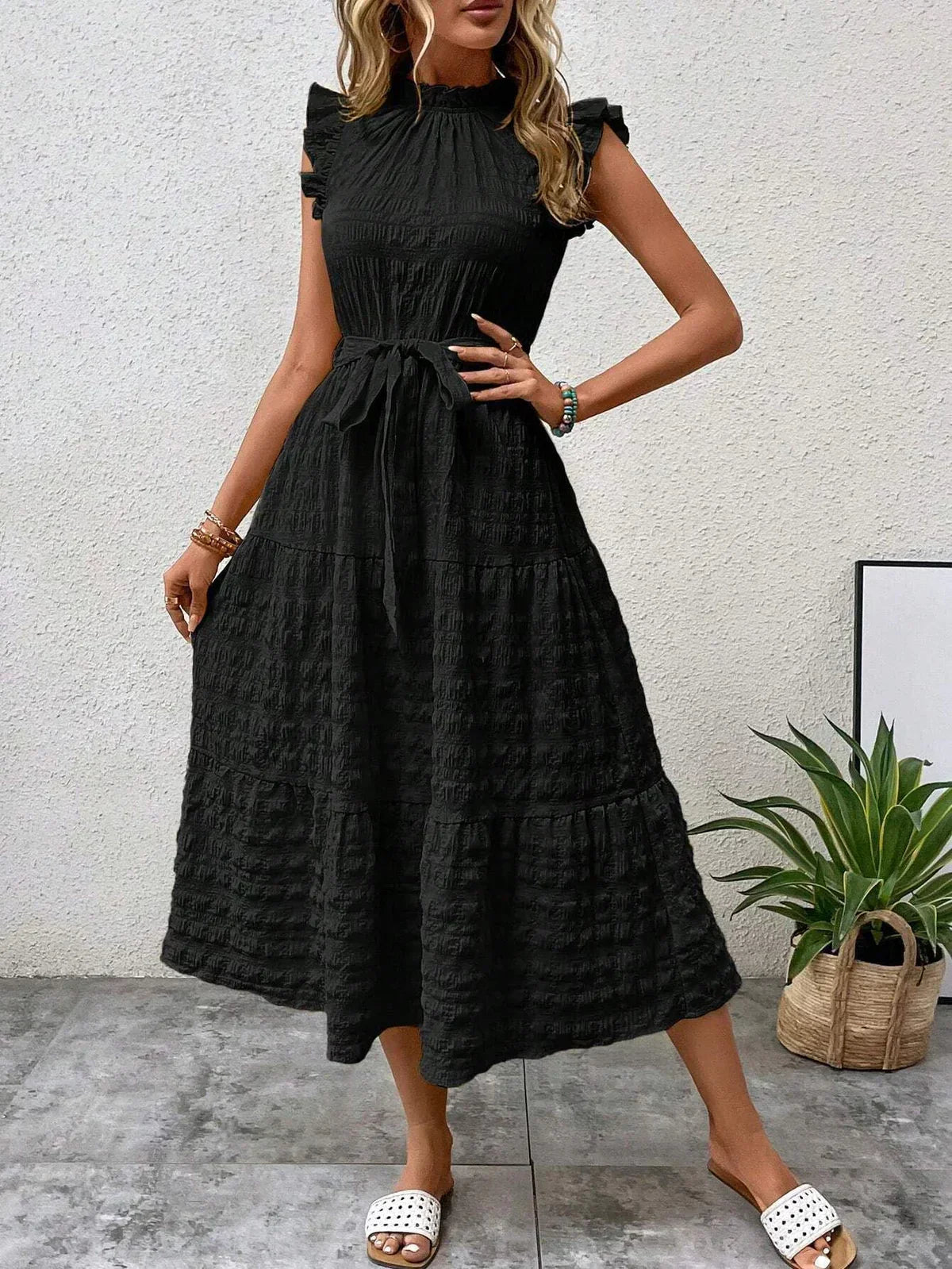Valenzora | Charming cotton midi dress