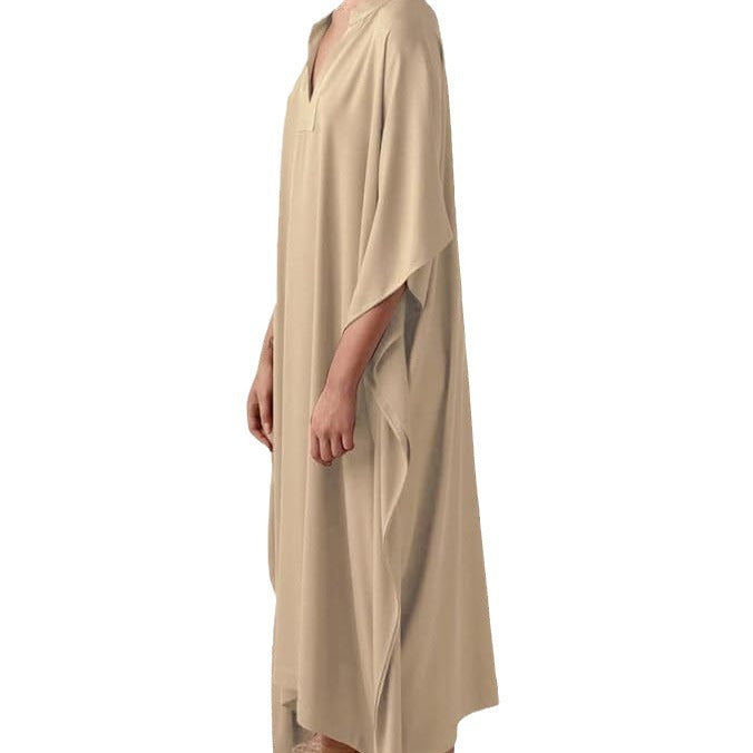 Women's Kaftan with Casual Cut and Elegant V-Neck Drune