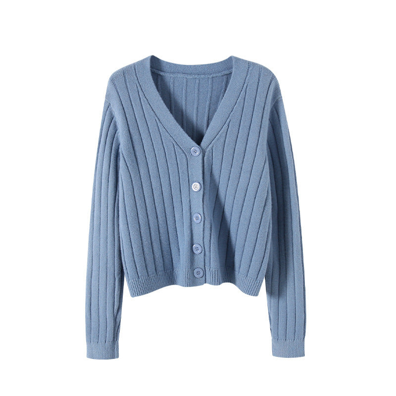 Valenzora | Lace-up knitted V-neck sweater for women