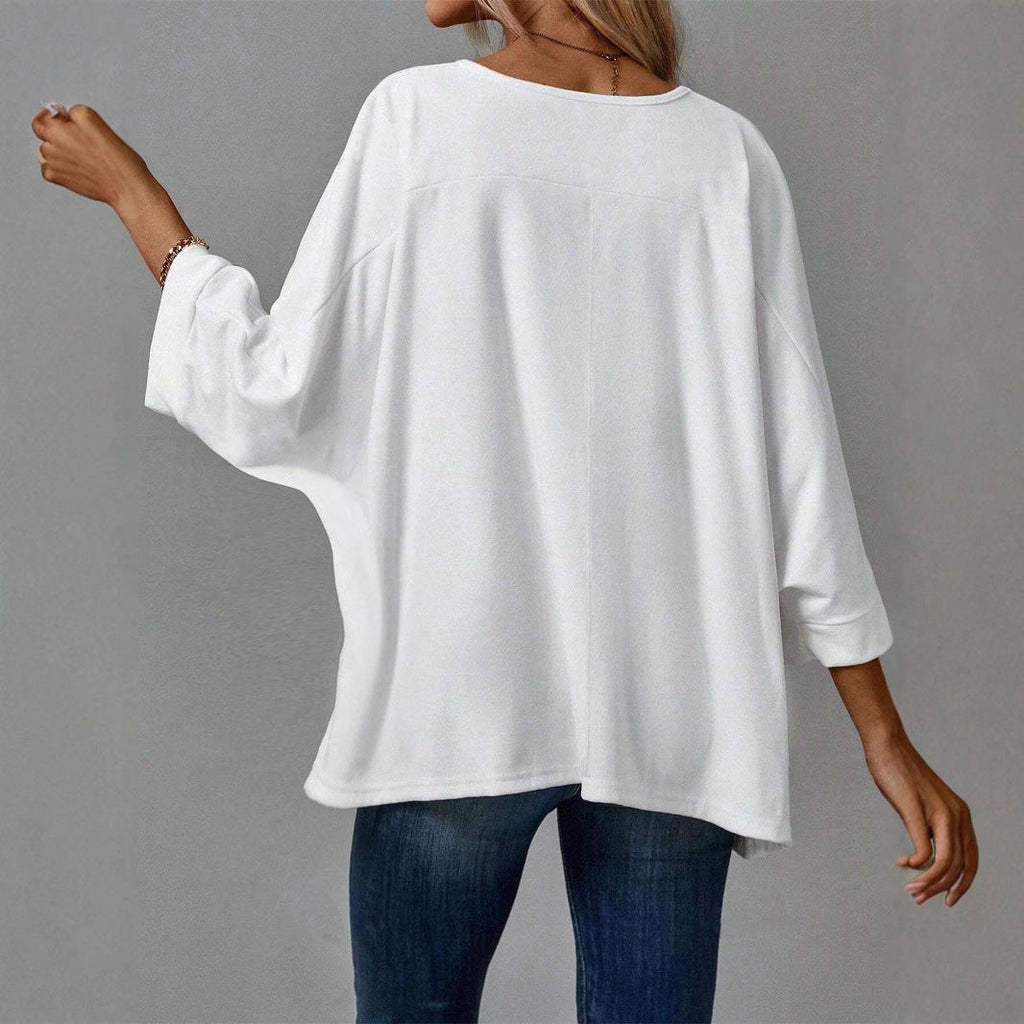 Women's oversized T-shirt with a loose fit and modern silhouette, size S