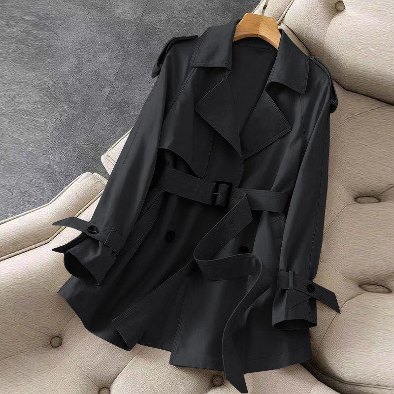 Valenzora | Damen-Trenchcoat mit Revers und Gürtel