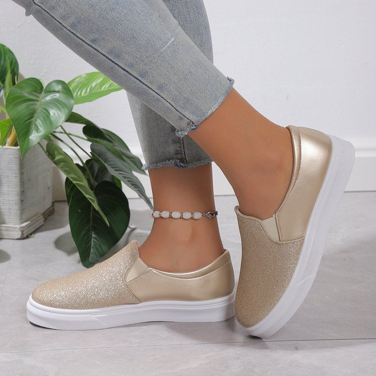 Damen Pailletten Slip-On Sneaker GRÖSSE