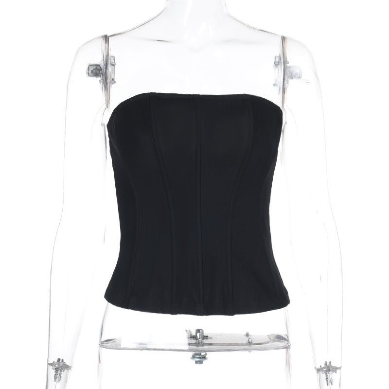 Women's corset top with elegant cut and figure-shaping design, size S