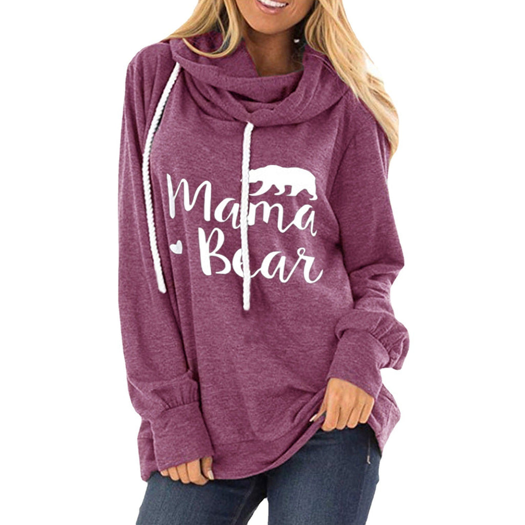 Lässiges Kapuzenshirt für Damen mit tiefem Ausschnitt und einzigartigem Print, Größe [size]