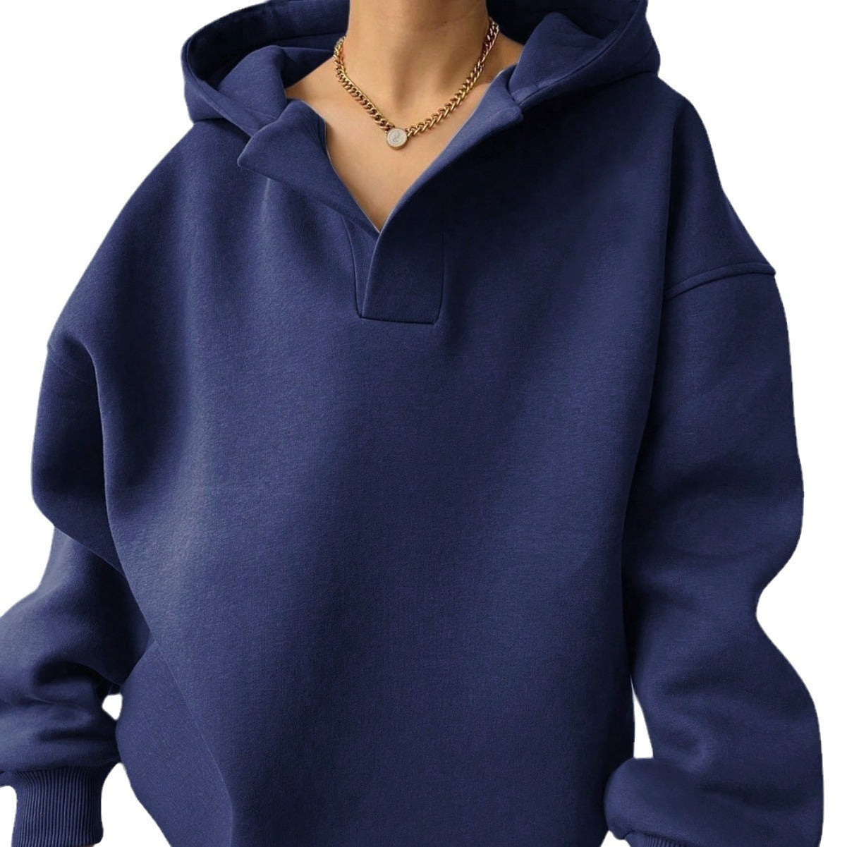 Oversized Hoodie für Damen mit modernem Kragen und lässiger Passform, Größe [size missing]