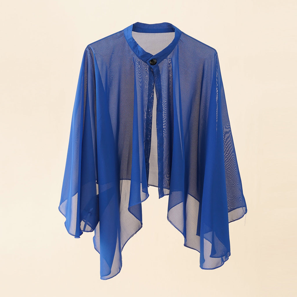 Luftiger Damen-Chiffon-Kimono mit weiten Schlagärmeln, Größe S