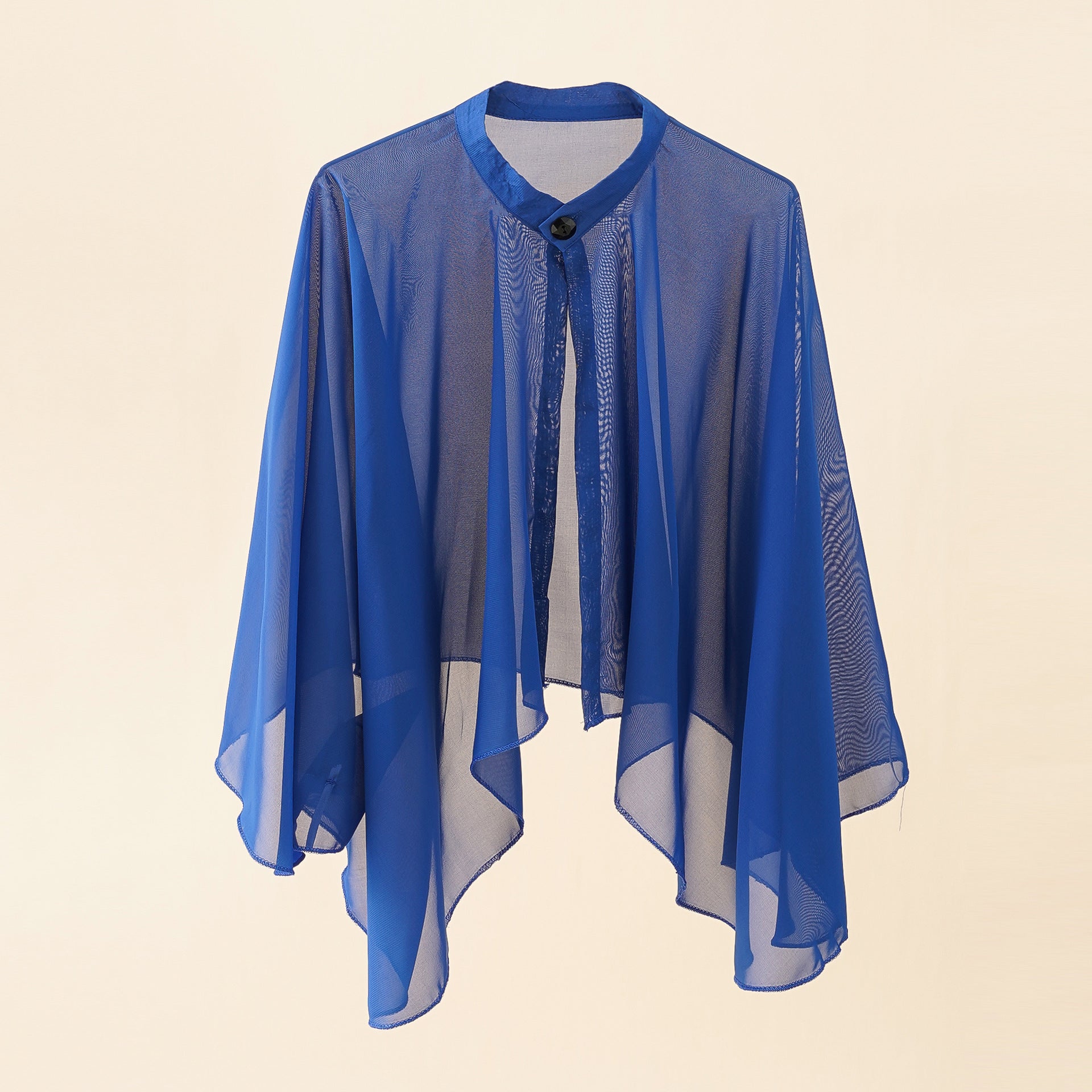 Luftiger Damen-Chiffon-Kimono mit weiten Schlagärmeln, Größe S