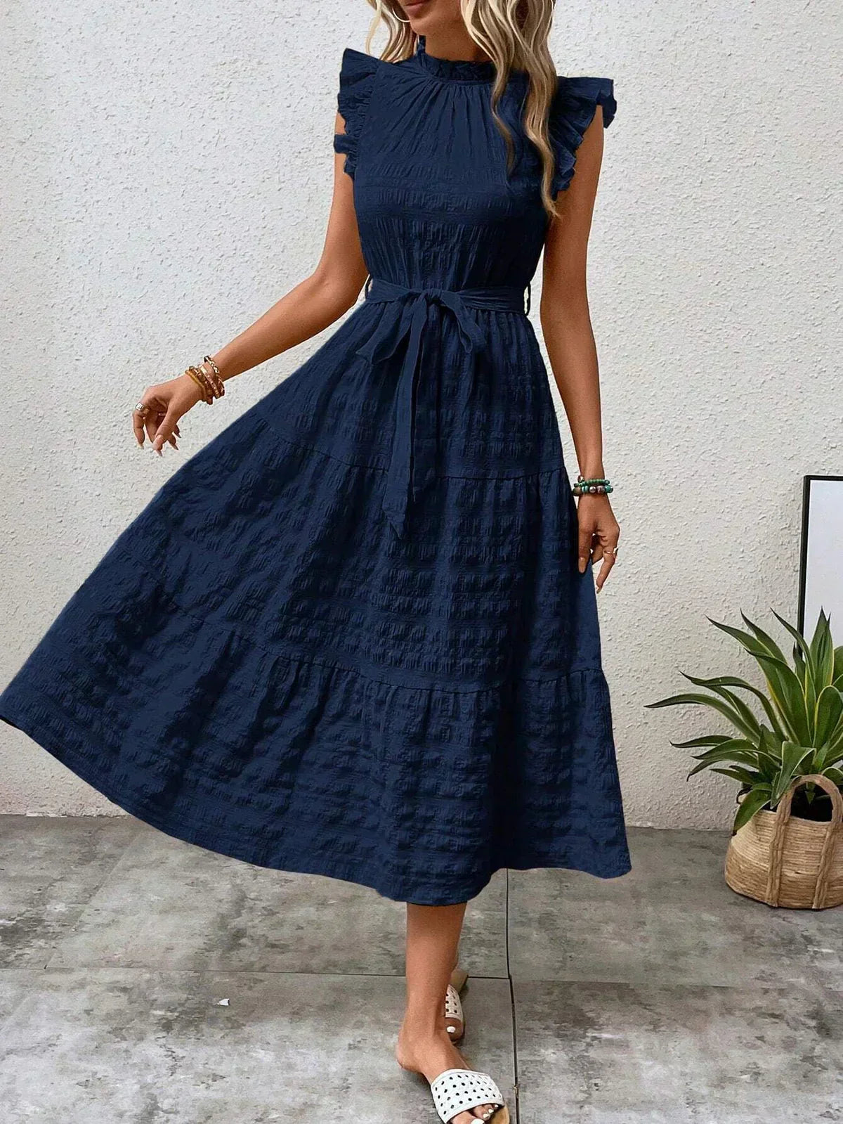 Valenzora | Charming cotton midi dress