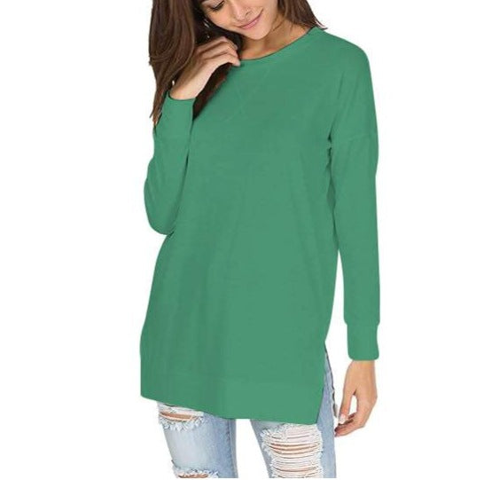Valenzora | Plain round neck casual top