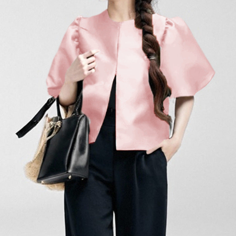Damenbluse mit voluminösen Puffärmeln und modernem Design, Größe S