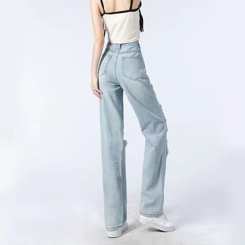 Valenzora Damenjeans mit gerissenem Saum