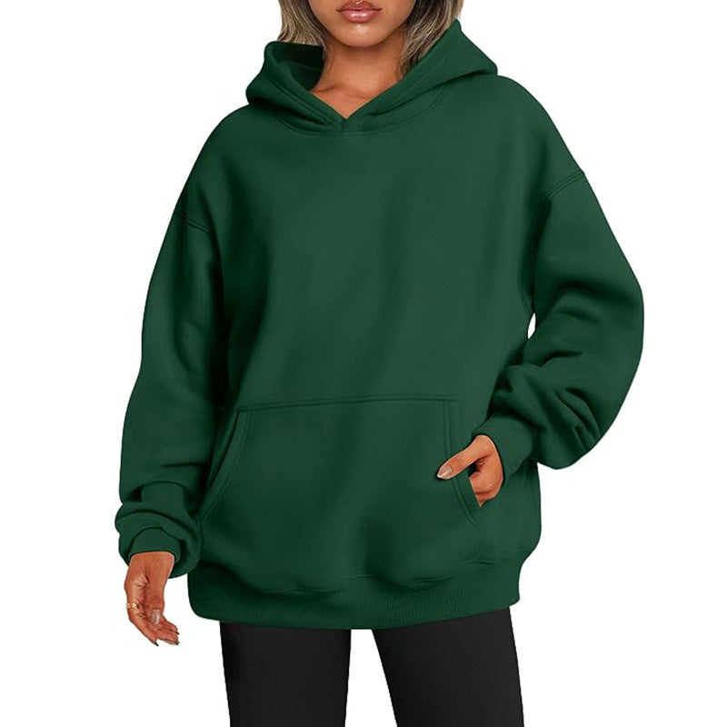 Women's oversized hoodie in a soft cotton blend with practical pockets, size S