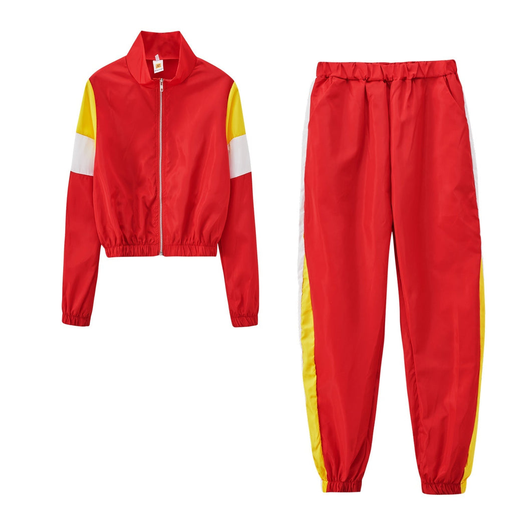 Women's tracksuit with fashionable color accents, size