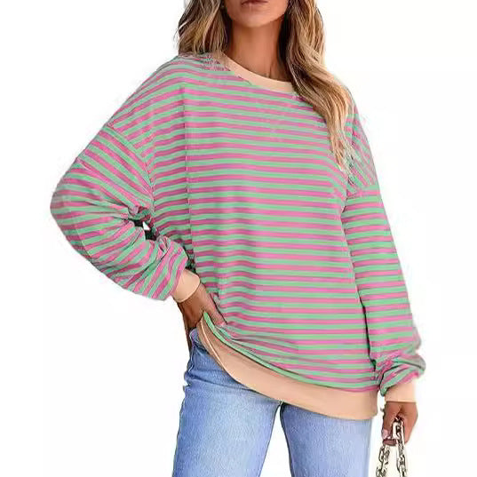 Valenzora | Color block sweater with drawstring top