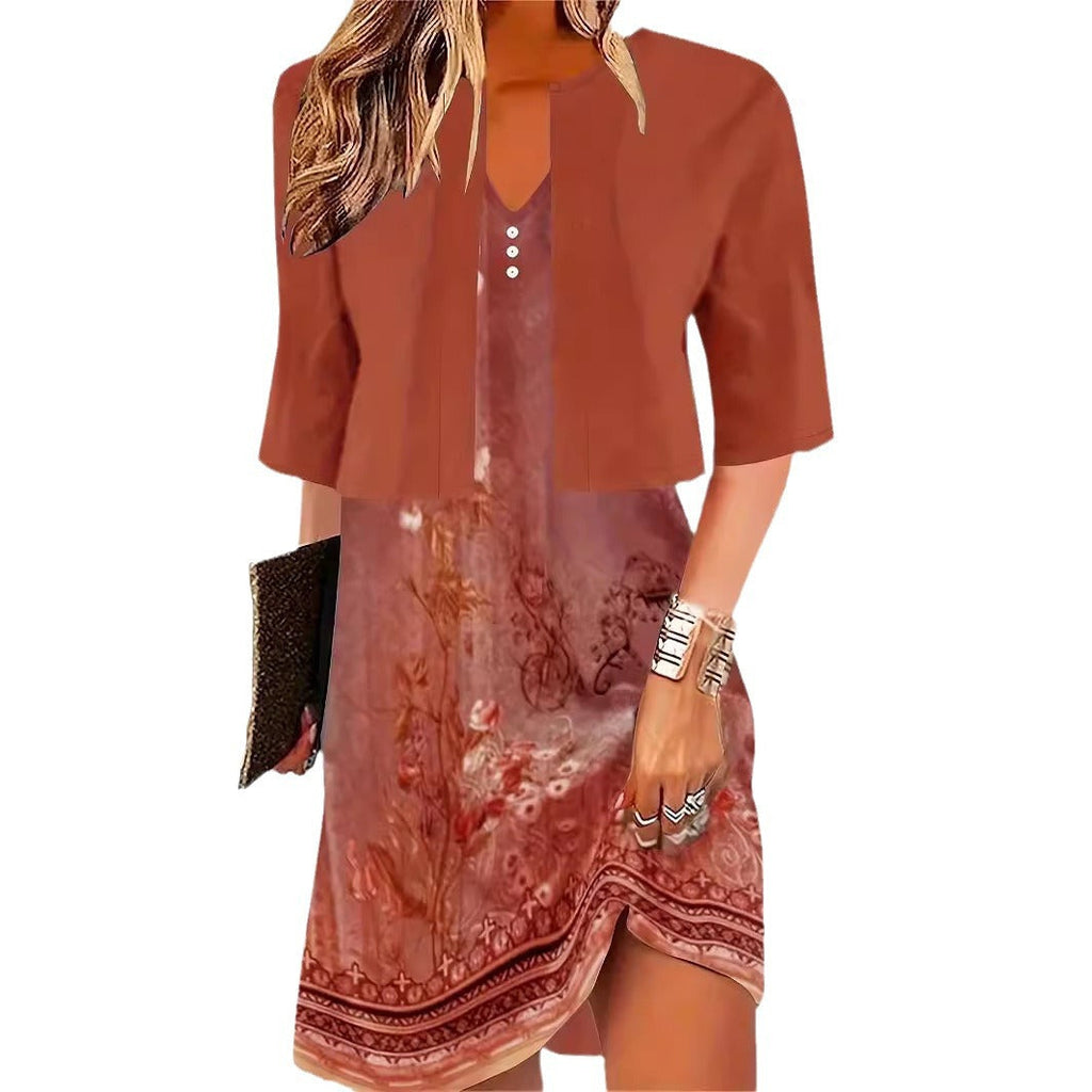 Valenzora | Elegant long skirt two-piece dress