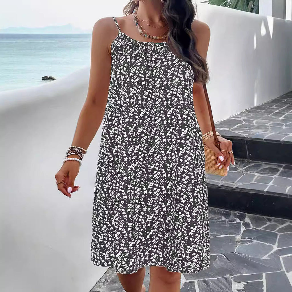 Damen-Sommerkleid aus atmungsaktiver Baumwolle mit Blumenmuster, Größe [Größe fehlt]