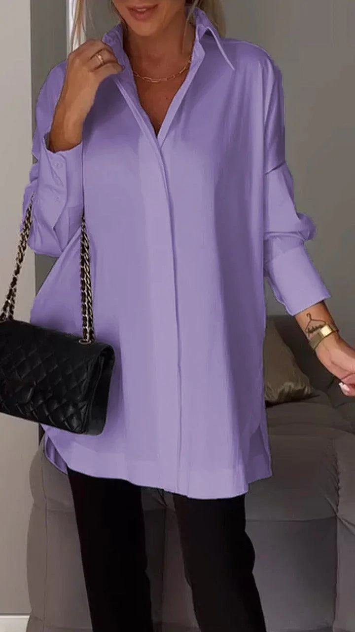 Valenzora | Simple long-sleeved pullover shirt