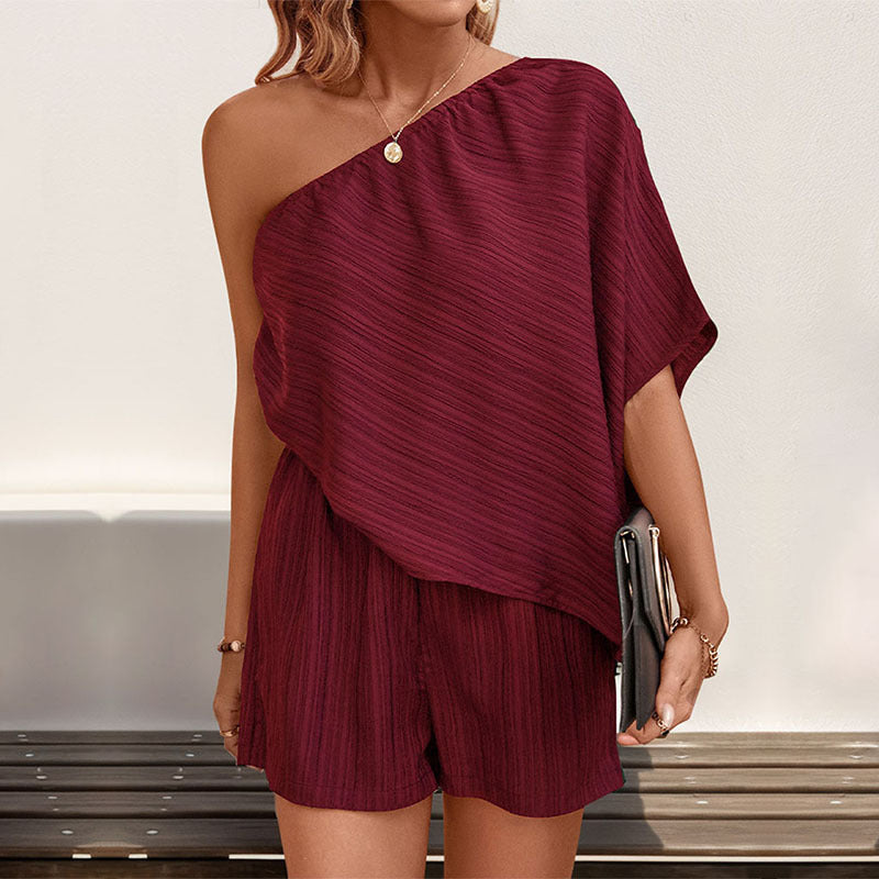 Women's jumpsuit with asymmetrical cut and casual design, size S