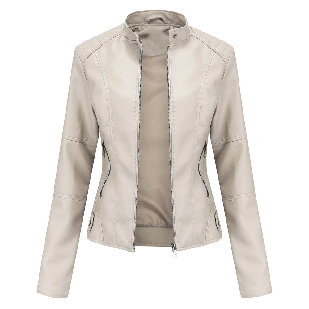 Valenzora - Women's simple faux leather jacket for an edgy look