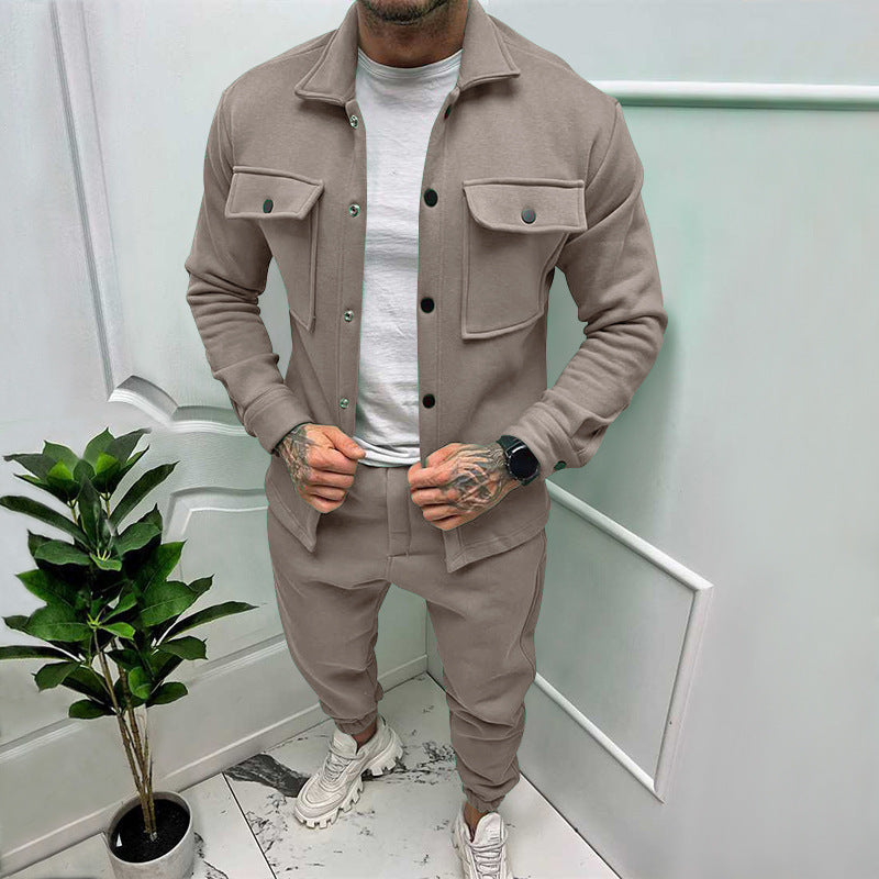 Valenzora | 2-Piece Suede Set Shirt and Trousers