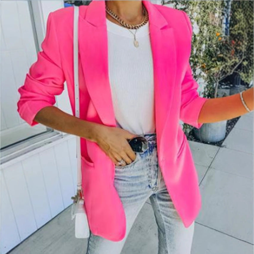 Eleganter Oversized-Blazer für Damen mit strukturiertem Schnitt und lässigen Details, Größe S