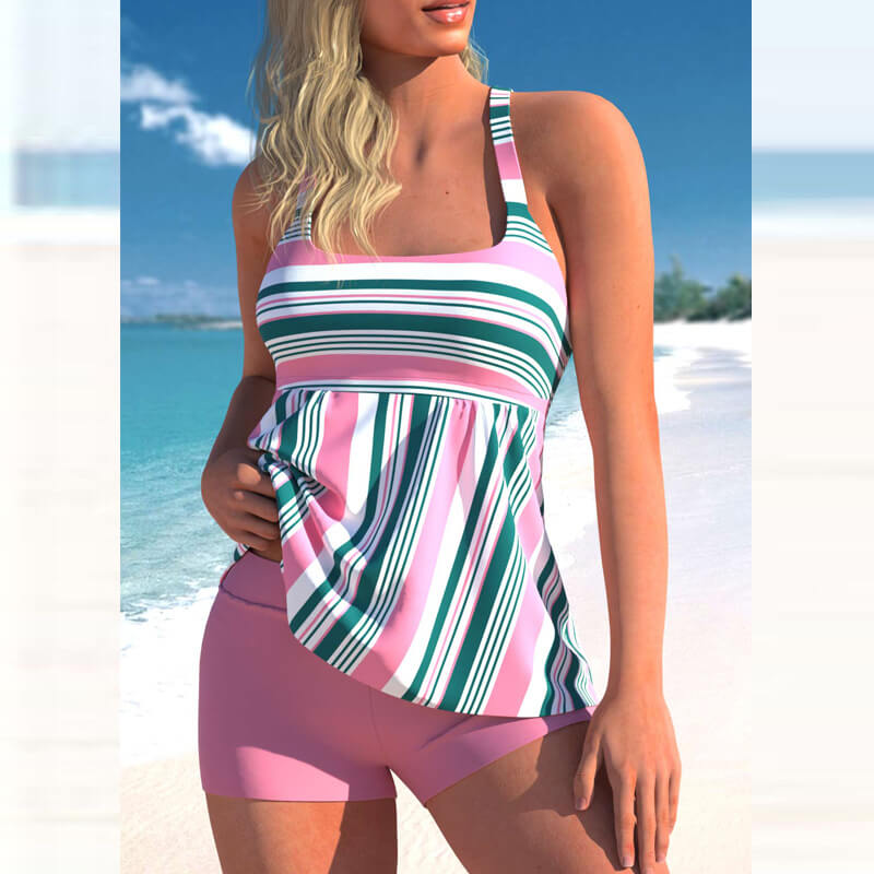 Valenzora | Tankini-Set mit Streifenmuster