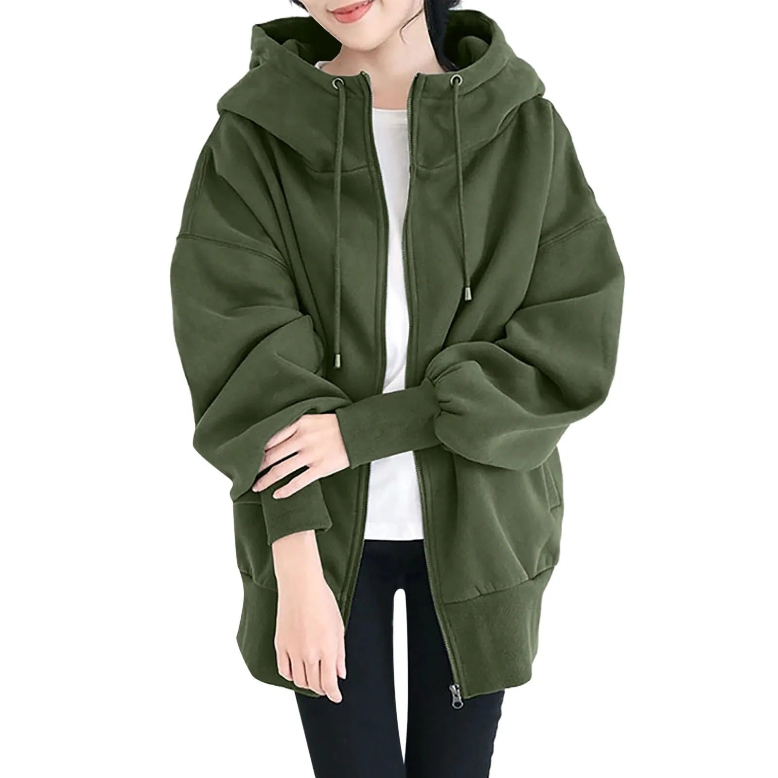 Valenzora | Hooded Long Zip-Up Fleece Hoodies