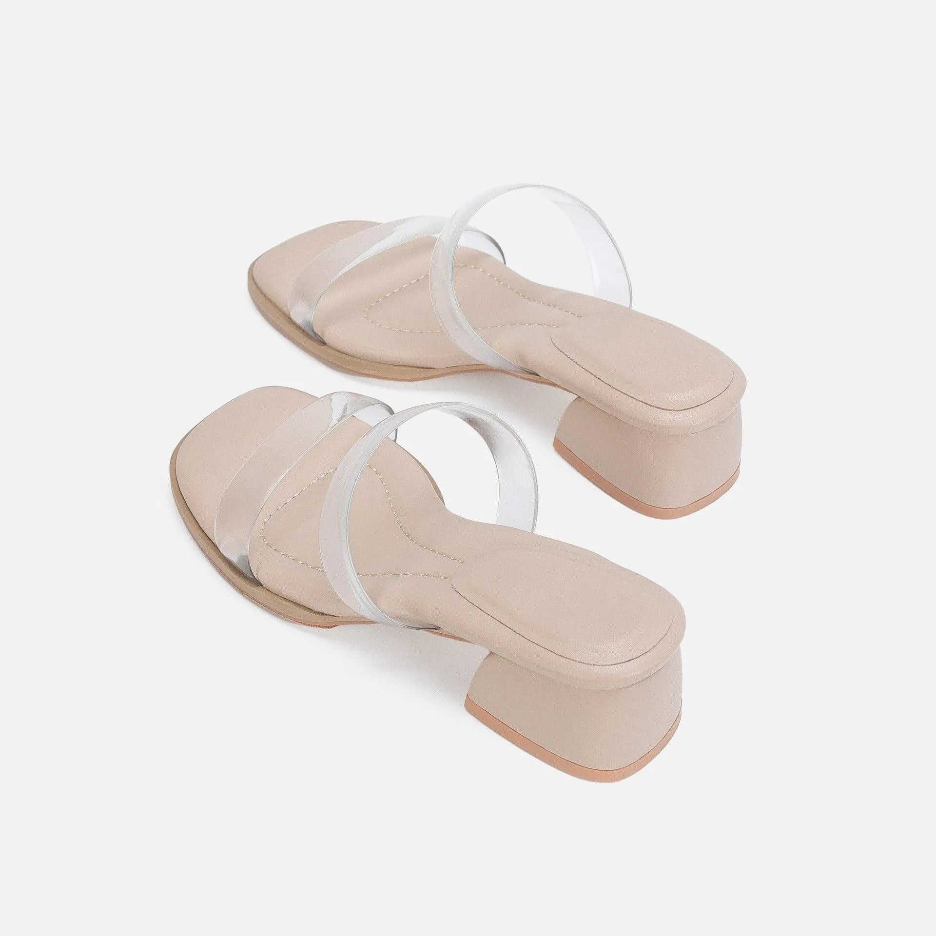 Valenzora | Women's transparent mid-heeled sandals