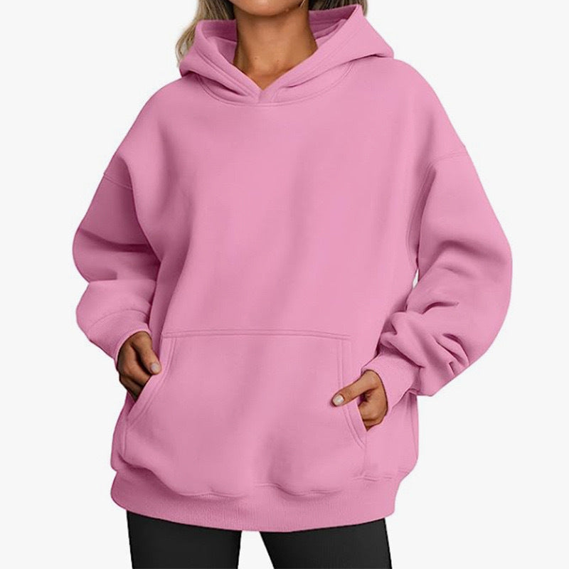Women's oversized hoodie in a soft cotton blend with practical pockets, size S