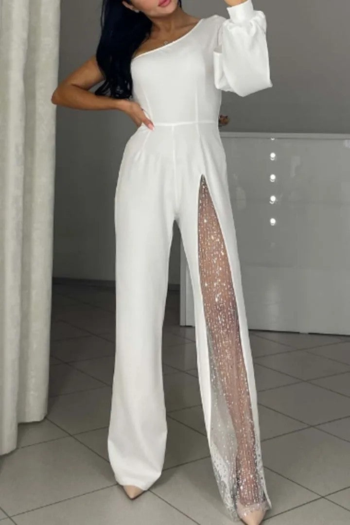 Valenzora | Sexy one-sided high-slit jumpsuit