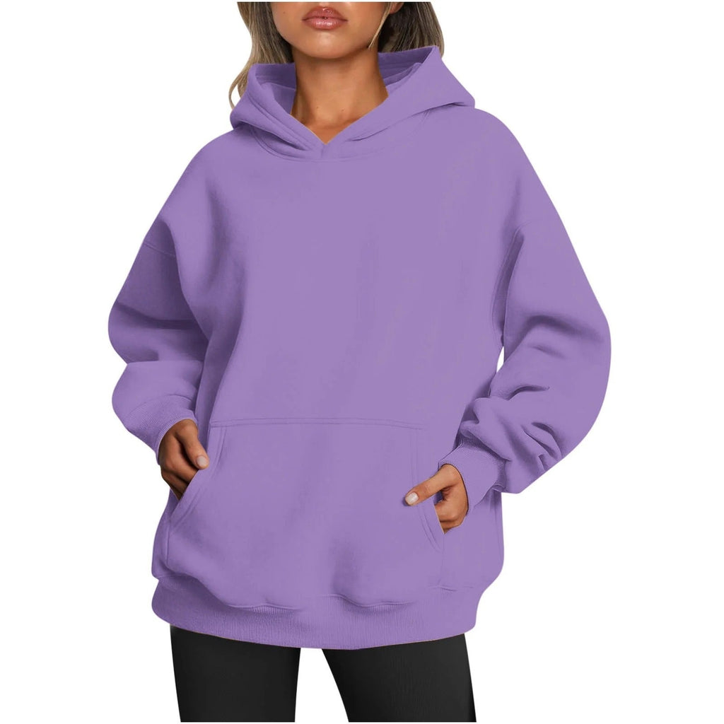 Women's oversized hoodie in a soft cotton blend with practical pockets, size S