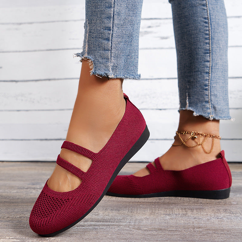 Valenzora | Flat slippers with strap across the instep and flat sole for women