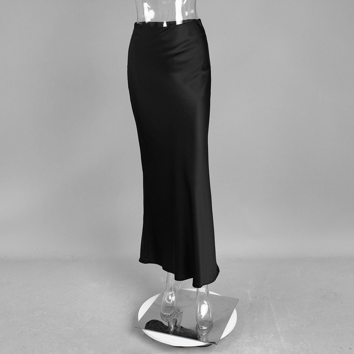 Valenzora | Satin midi skirt with flowing design for women