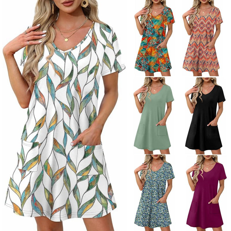 Women's Short Sleeve Casual Dress Size