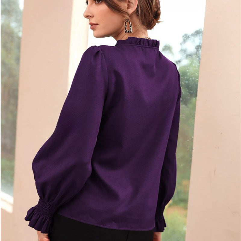 Valenzora | Satin long-sleeved shirt