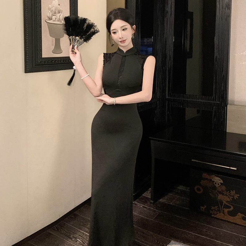 Valenzora | Ärmelloses, verbessertes Qipao-Kleid im eleganten Vintage-Stil