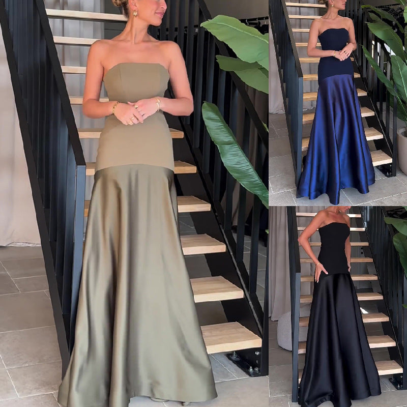 Damenabendkleid mit elegantem Bustier-Oberteil und fließendem Saum, Größe Valenzora