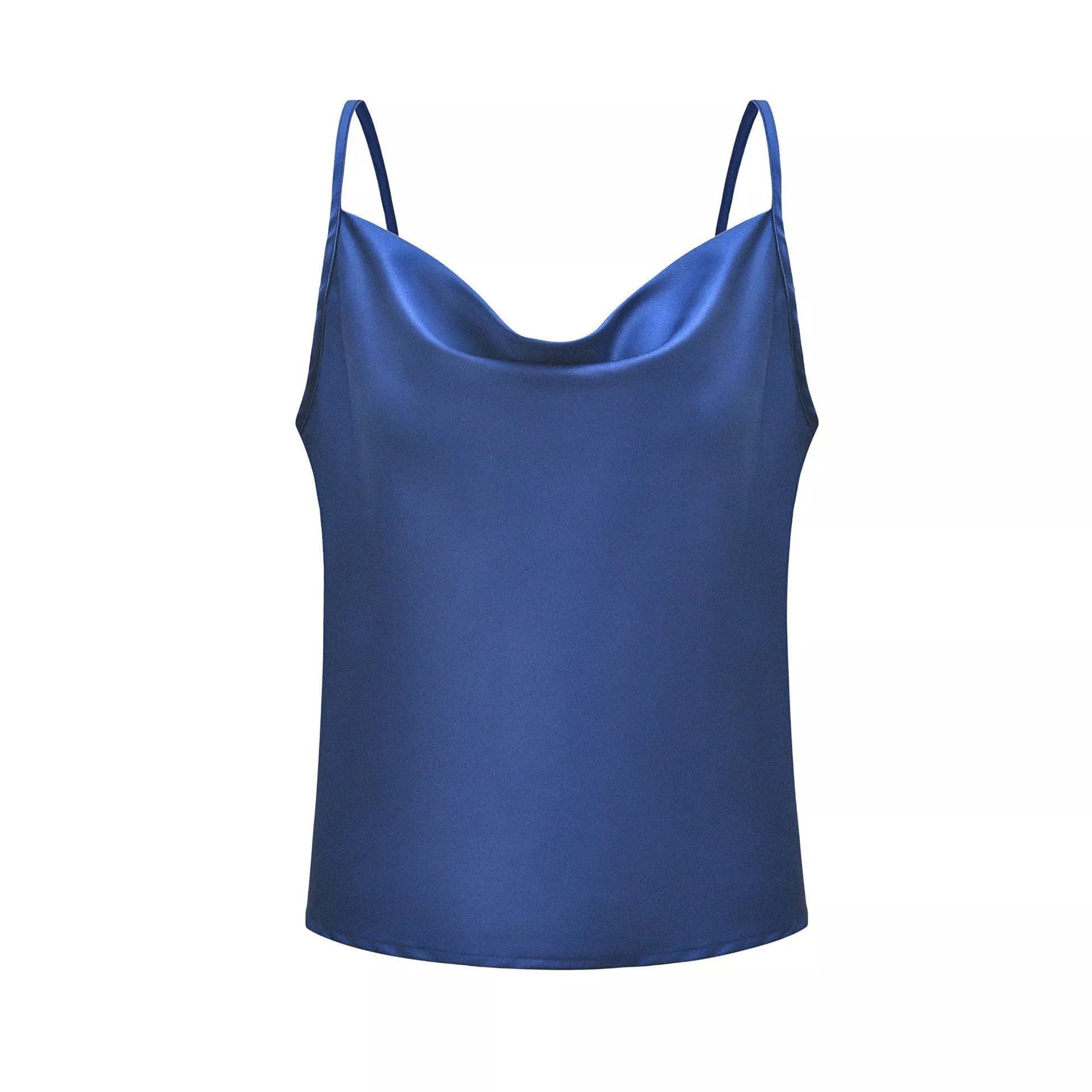 Damen-Satin-Top mit tiefem Ausschnitt und verstellbaren Trägern, Größe [Größe fehlt]
