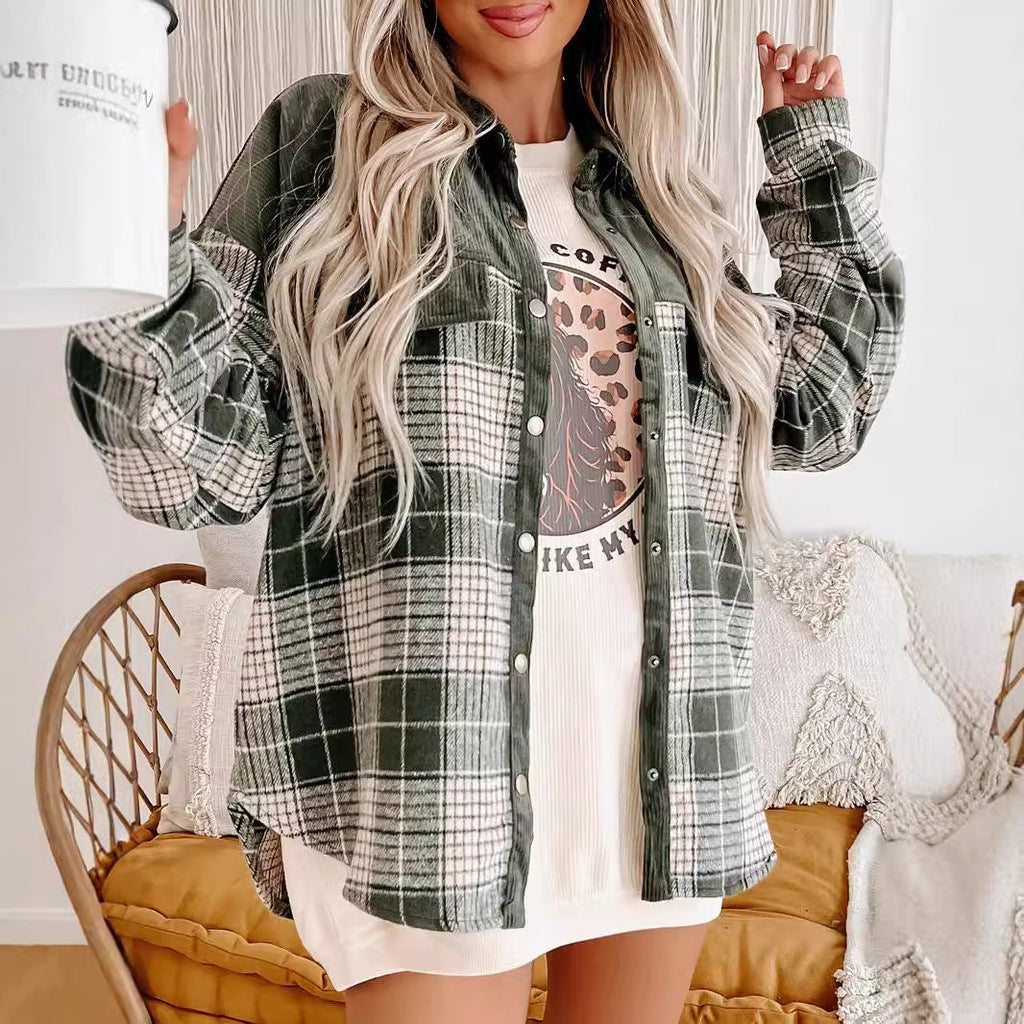 Women's checked overshirt size