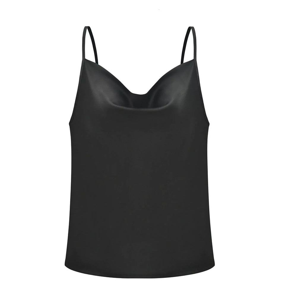 Damen-Satin-Top mit tiefem Ausschnitt und verstellbaren Trägern, Größe [Größe fehlt]