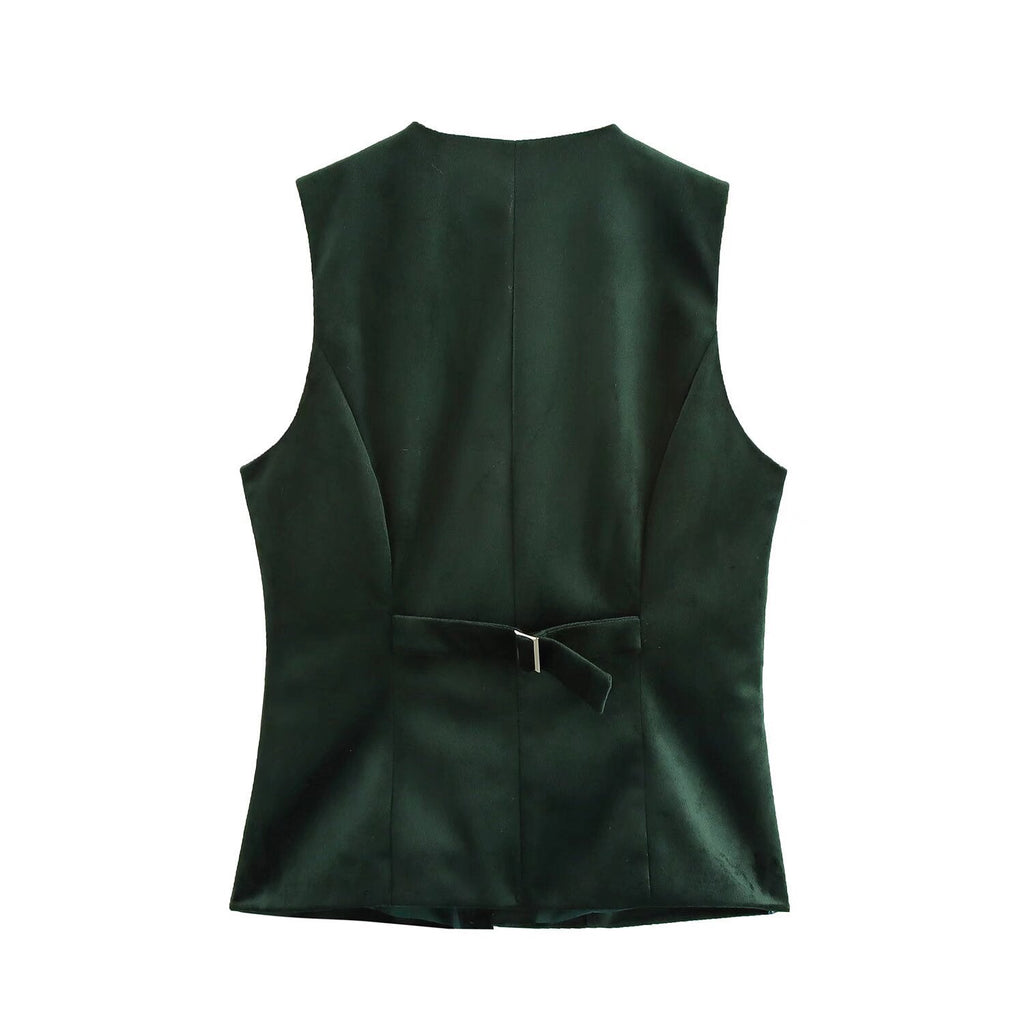 Valenzora | Velvet sleeveless vest top
