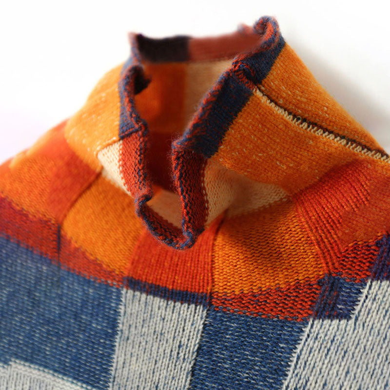 Valenzora | Bunter karierter Strickpullover