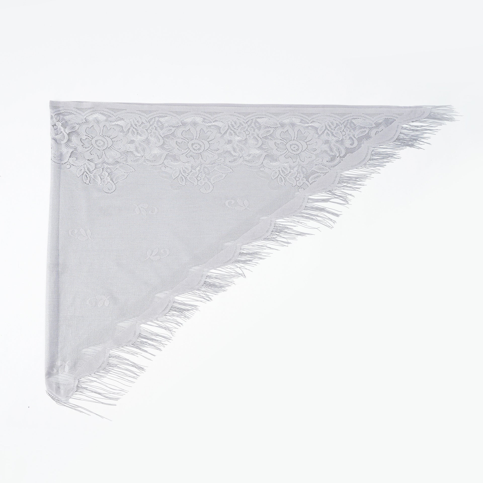 Women's Elegant Chiffon Scarf with Artful Fringes, Size