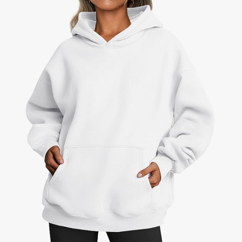 Women's oversized hoodie in a soft cotton blend with practical pockets, size S